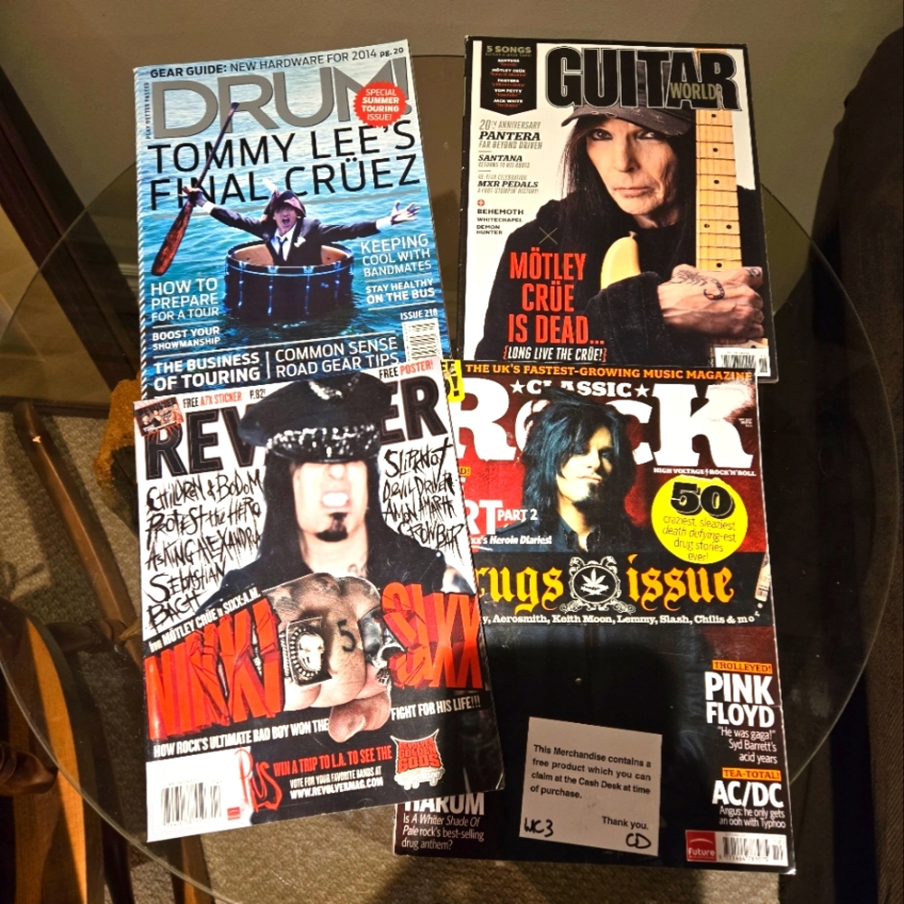 Small collection of Motley Crue mags